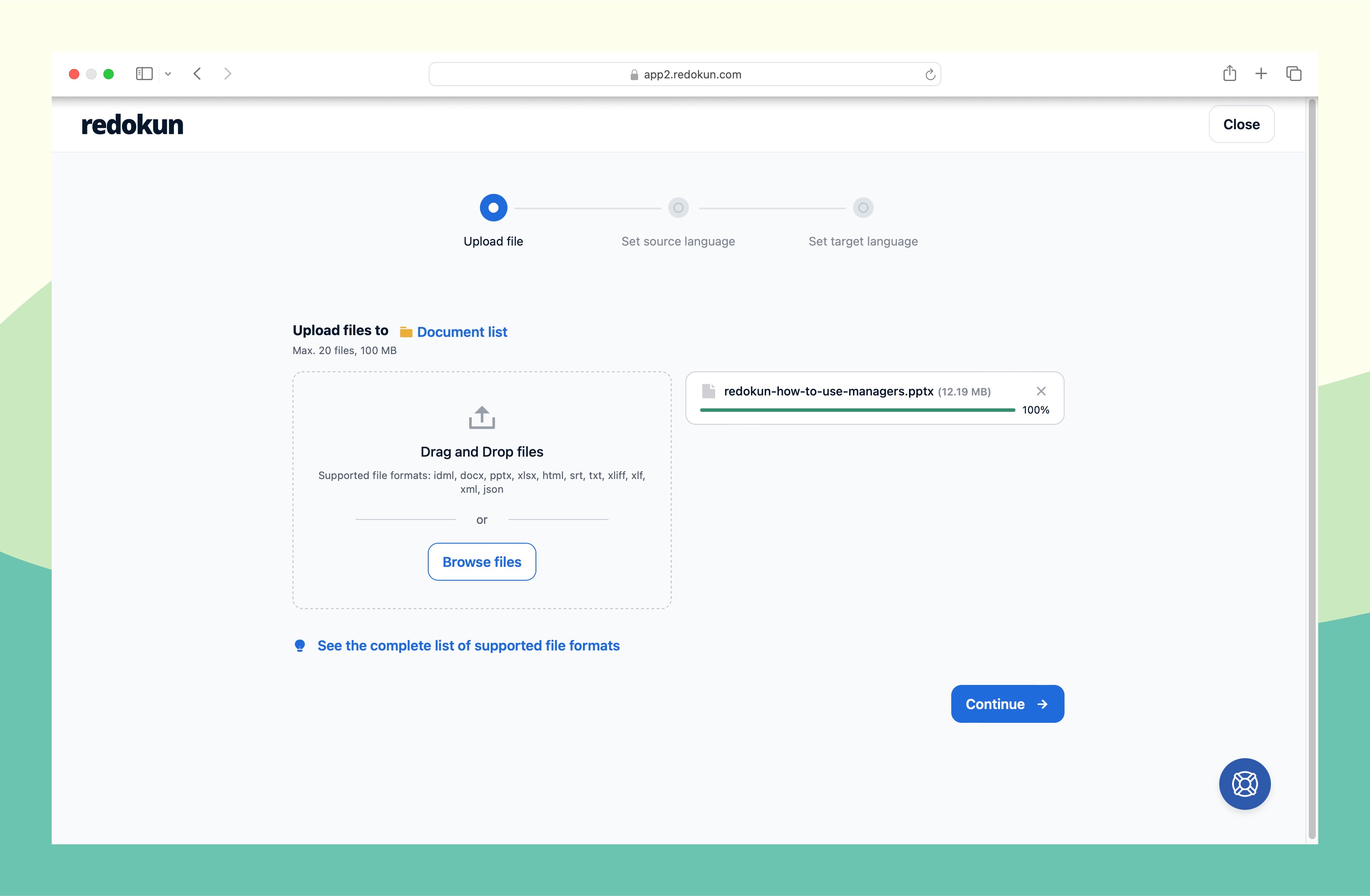 upload document to redokun