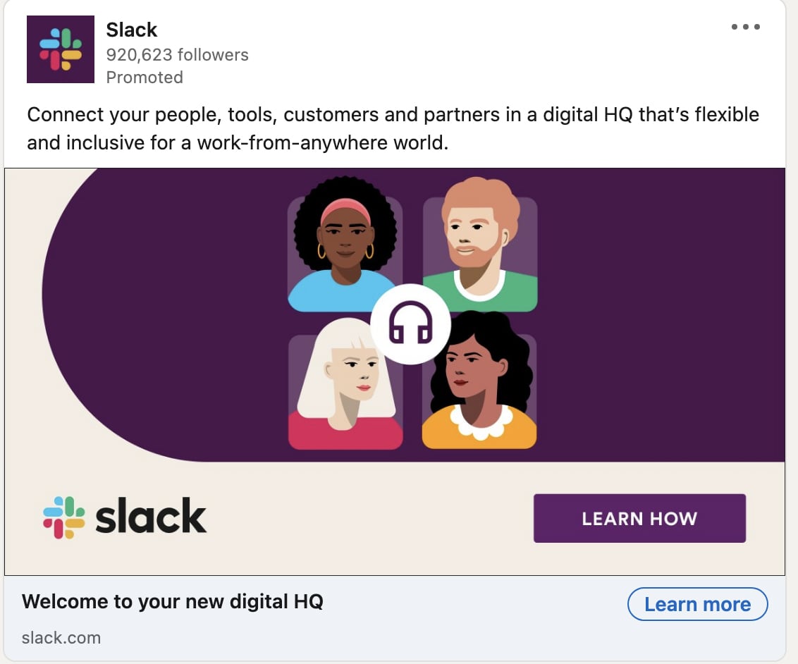 example of slack global campaign in english