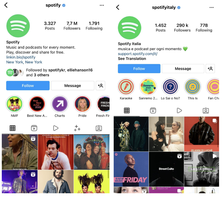 Spotify content localization example