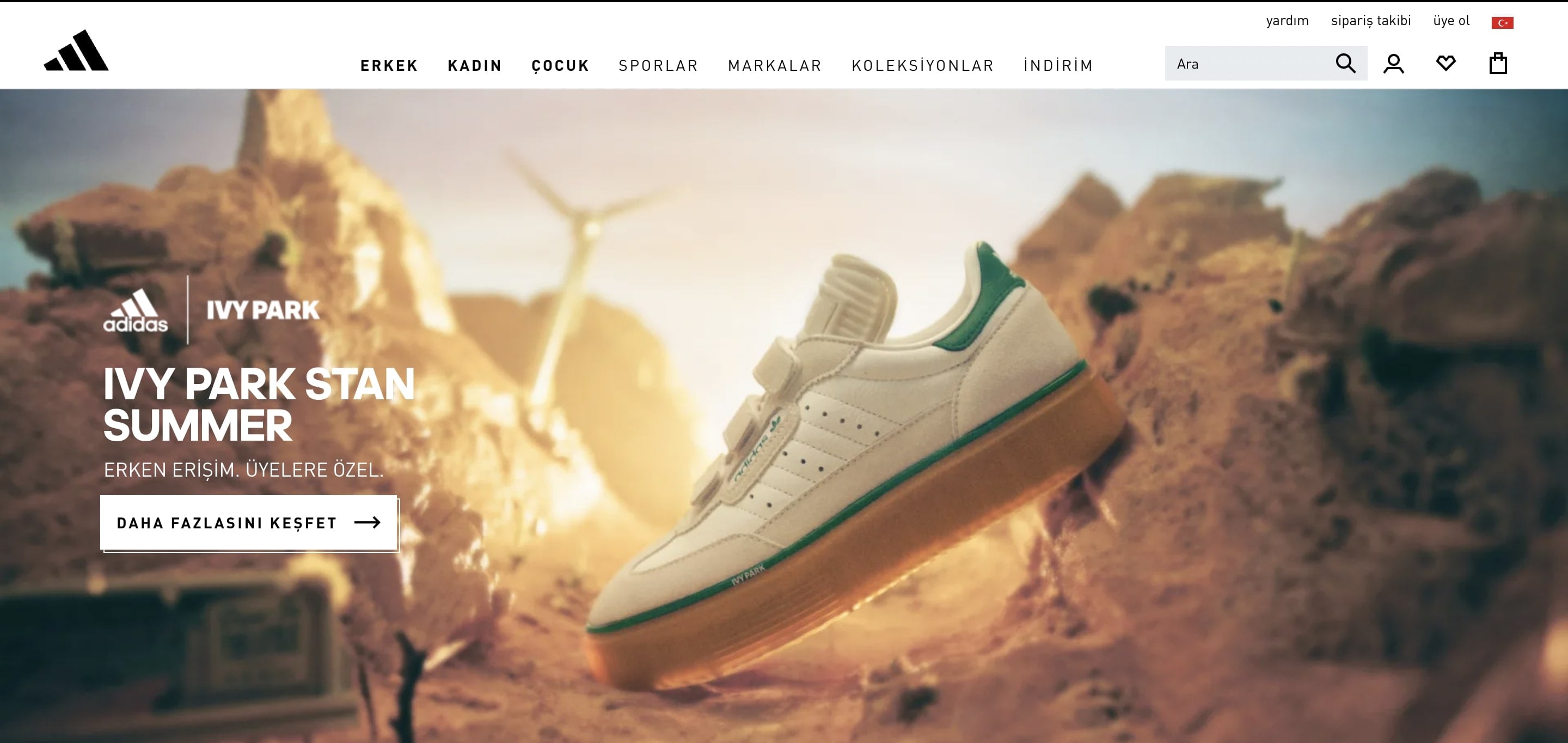 example of adidas market localization in turkish