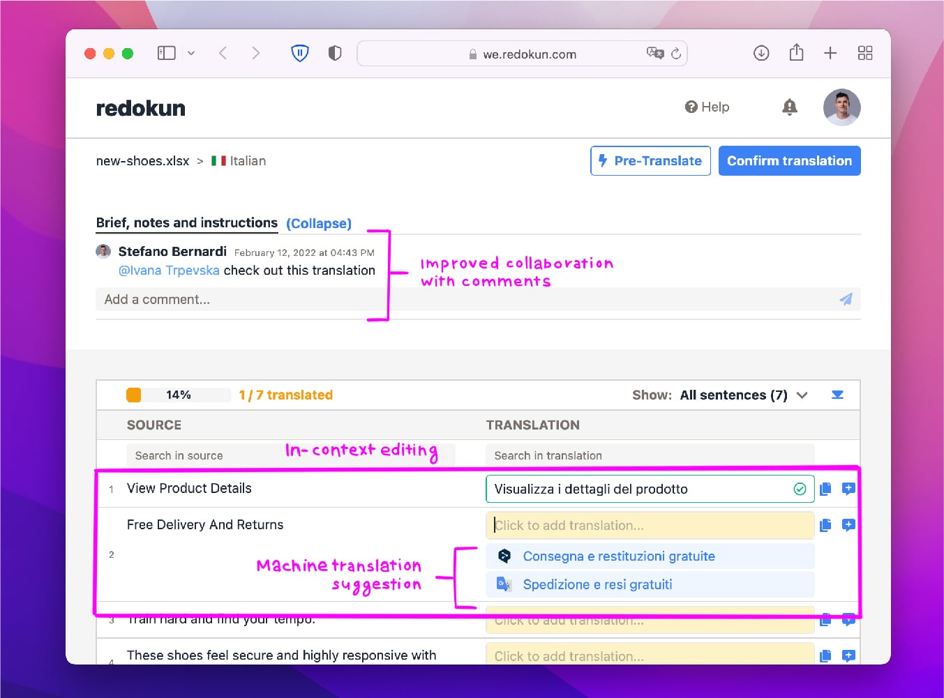 Redokun web editor preview