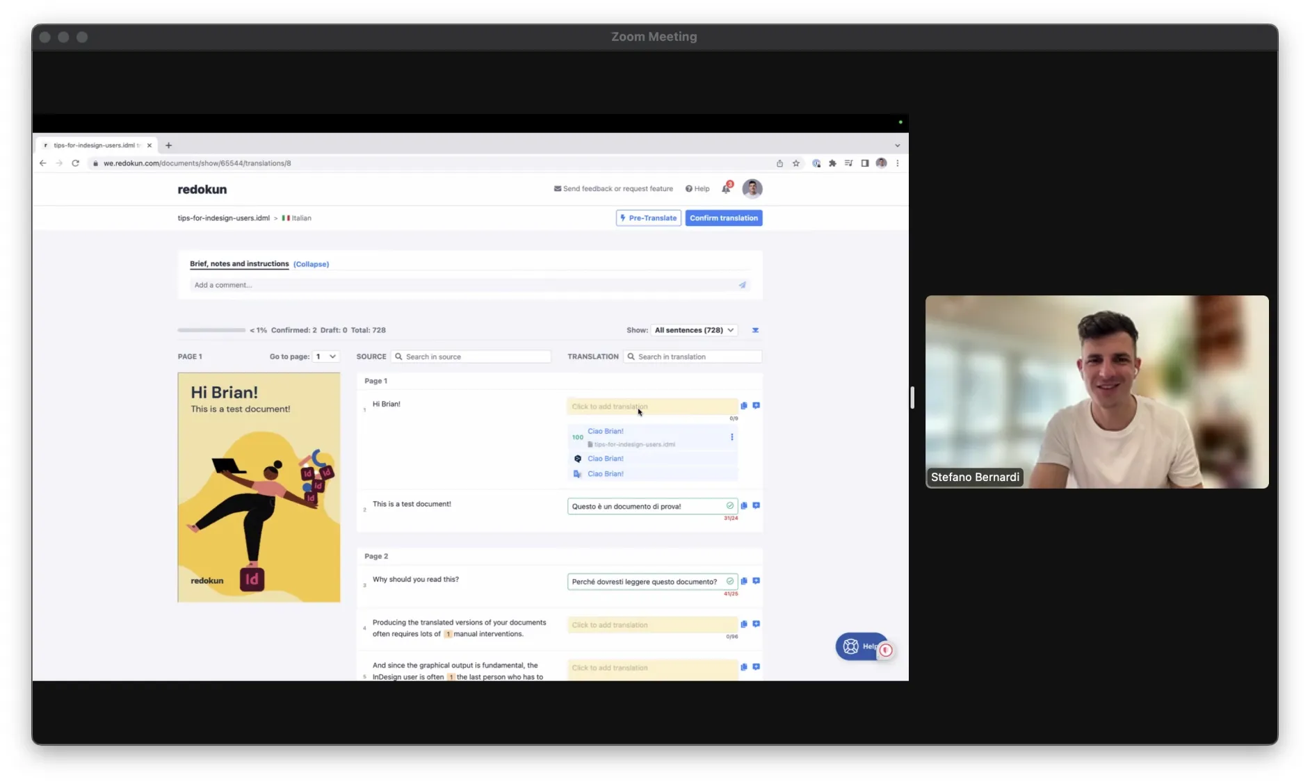 Demo video of Redokun app
