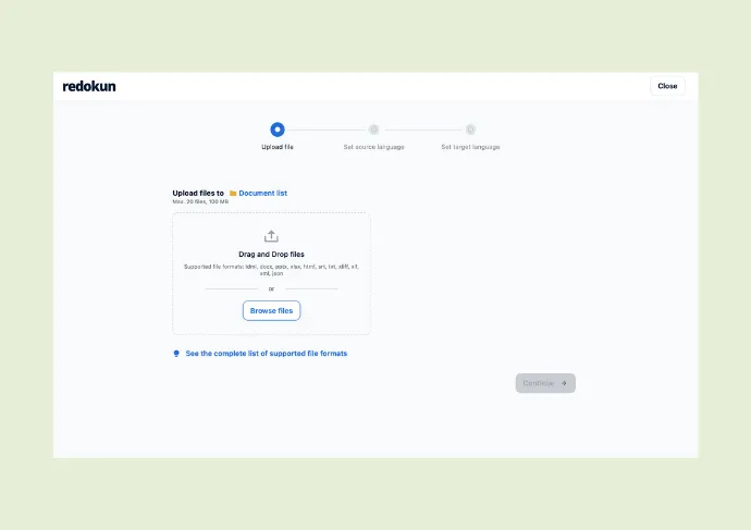 Redokun app UI