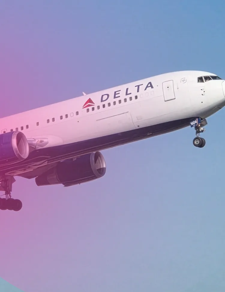Delta aircraft in flight