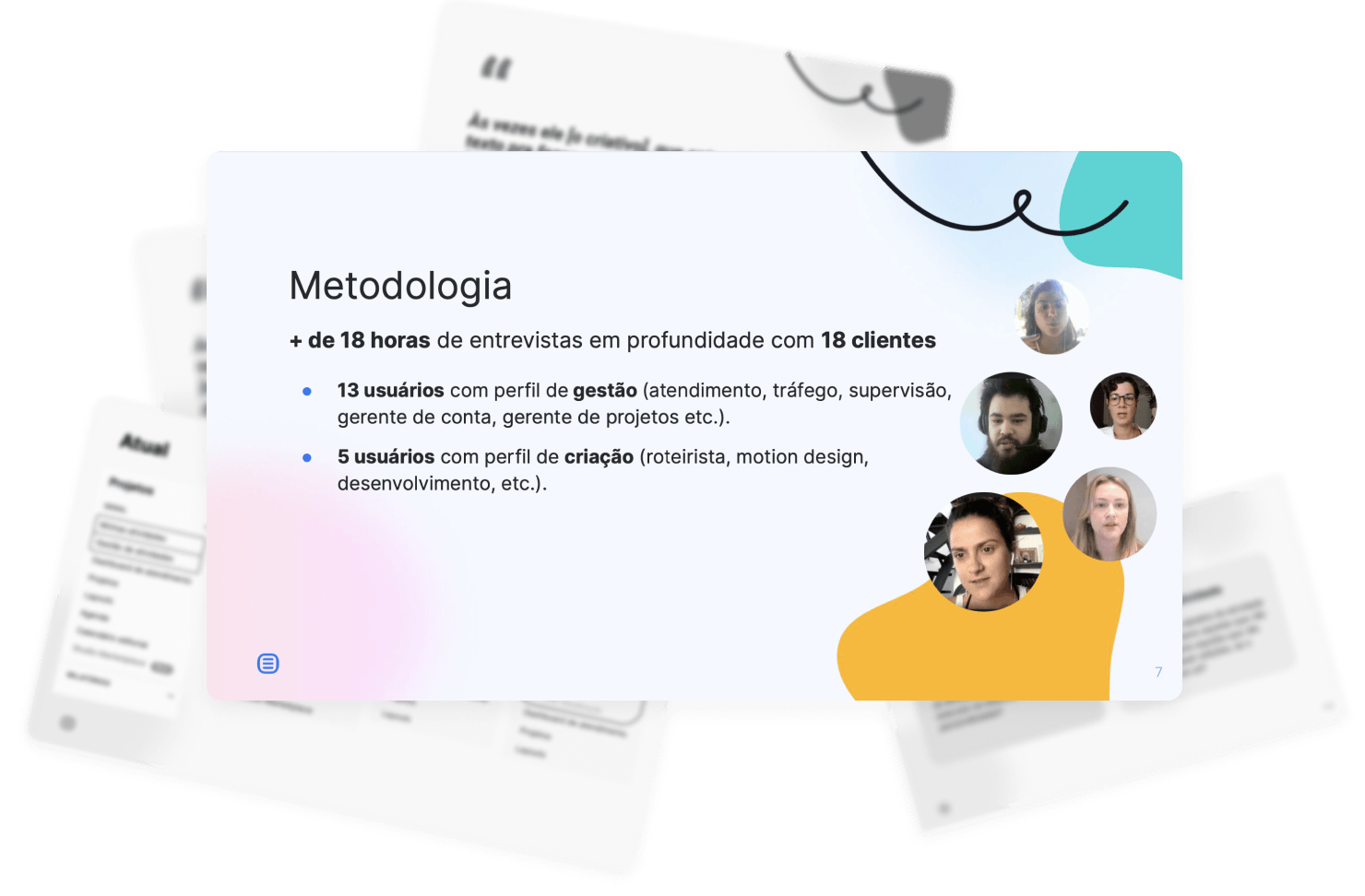 um slide tirado da apresentação, sobre metodologia