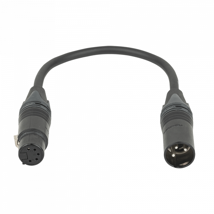 DMX 3-Pin Male to 5-Pin Female Adapter