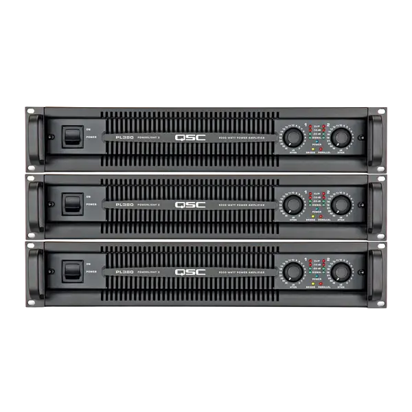 QSC PL380 Triple Amp Rack