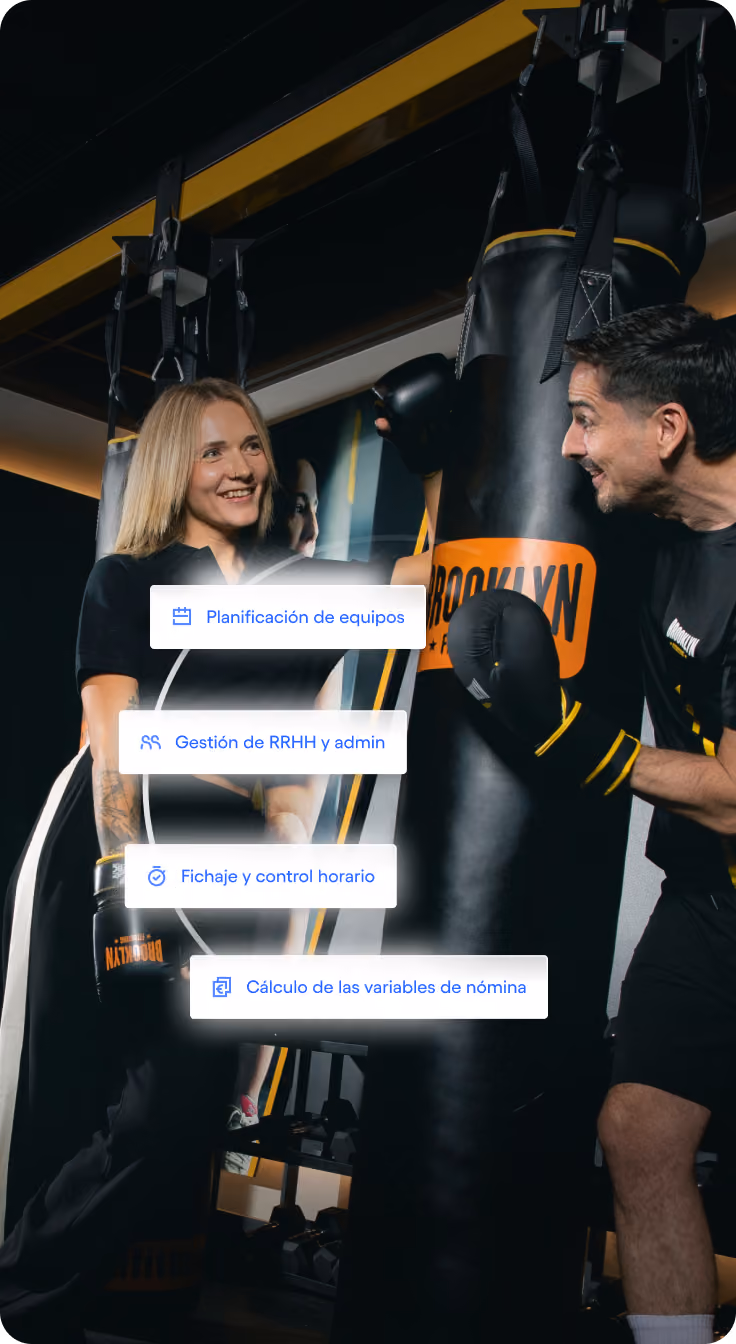 Equipo de un gimnasio de boxeo