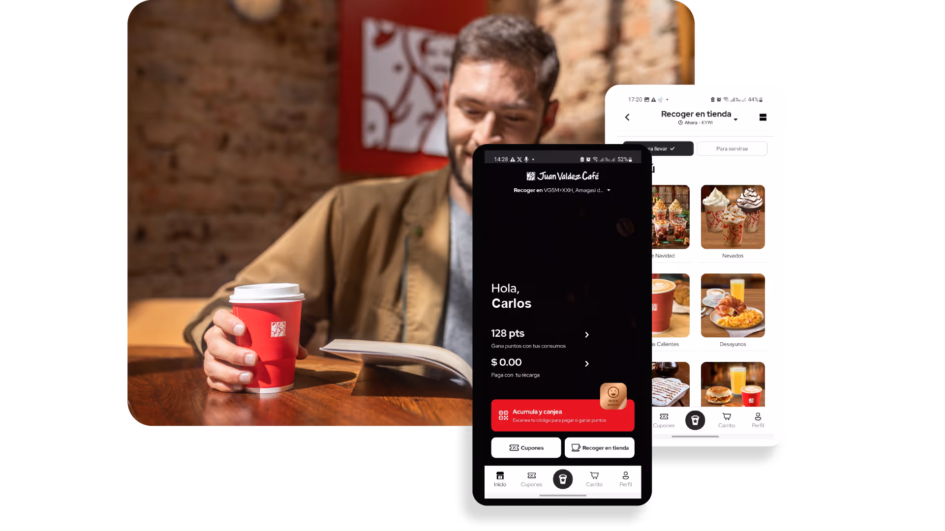 Cupones de beneficios para el app amigos juan valdez