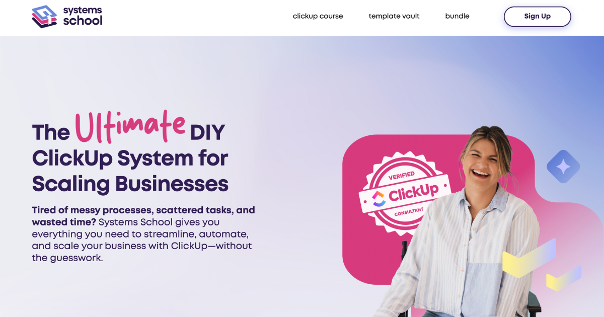 Kristi DaSilva – Systems School ClickUp Course & Vault Bundle (Group Buy)