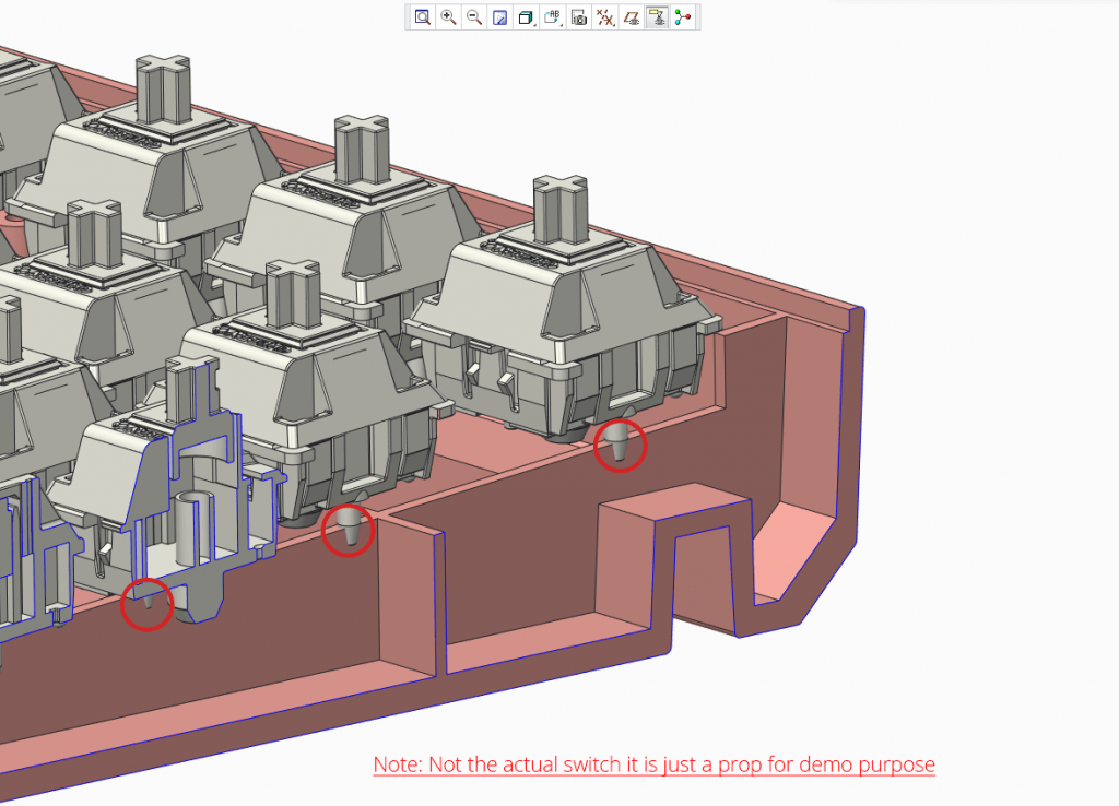 Design of Wooting two mold