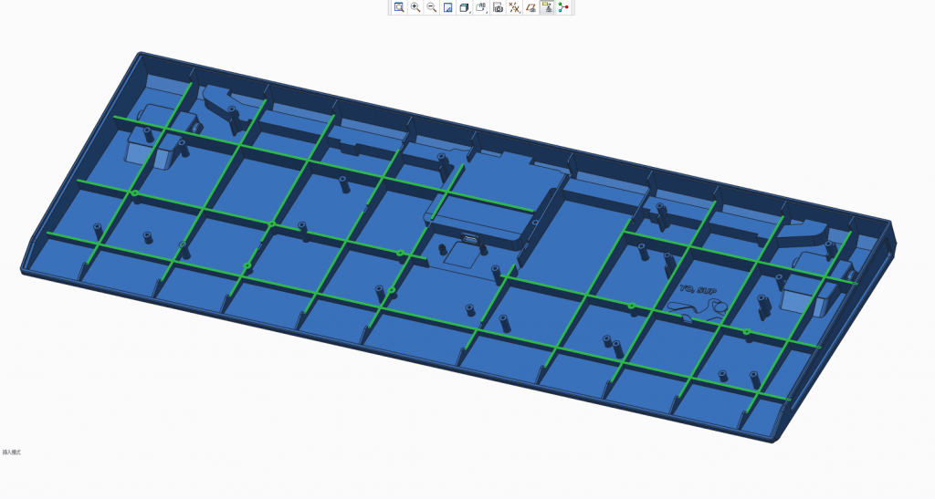 Design of Wooting two case mold