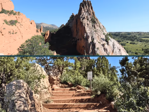 Views from Ridge Loop Trail, a dog-friendly hike in Colorado Springs