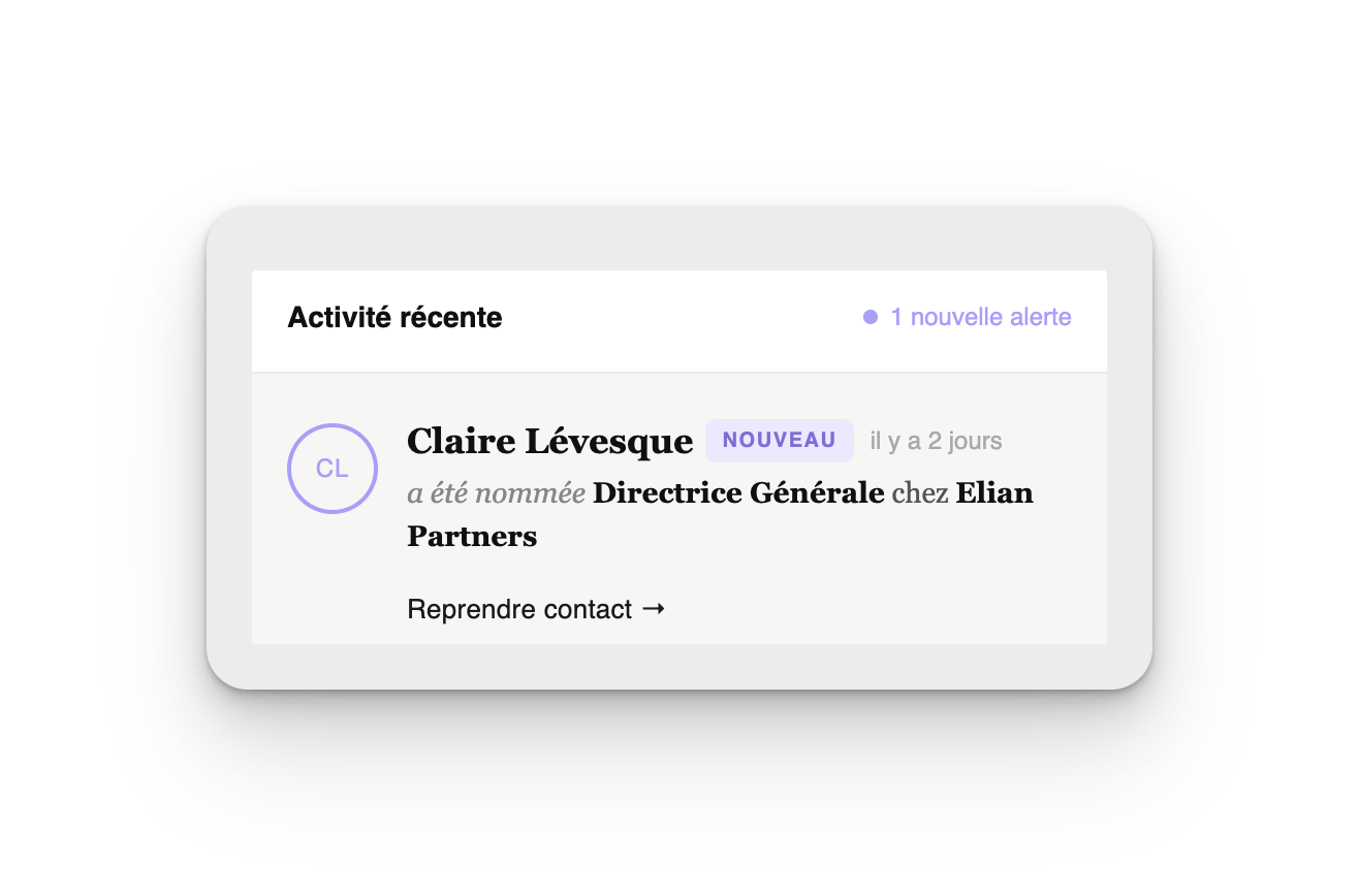 Détection des changements d'entreprise par le CRM anaba