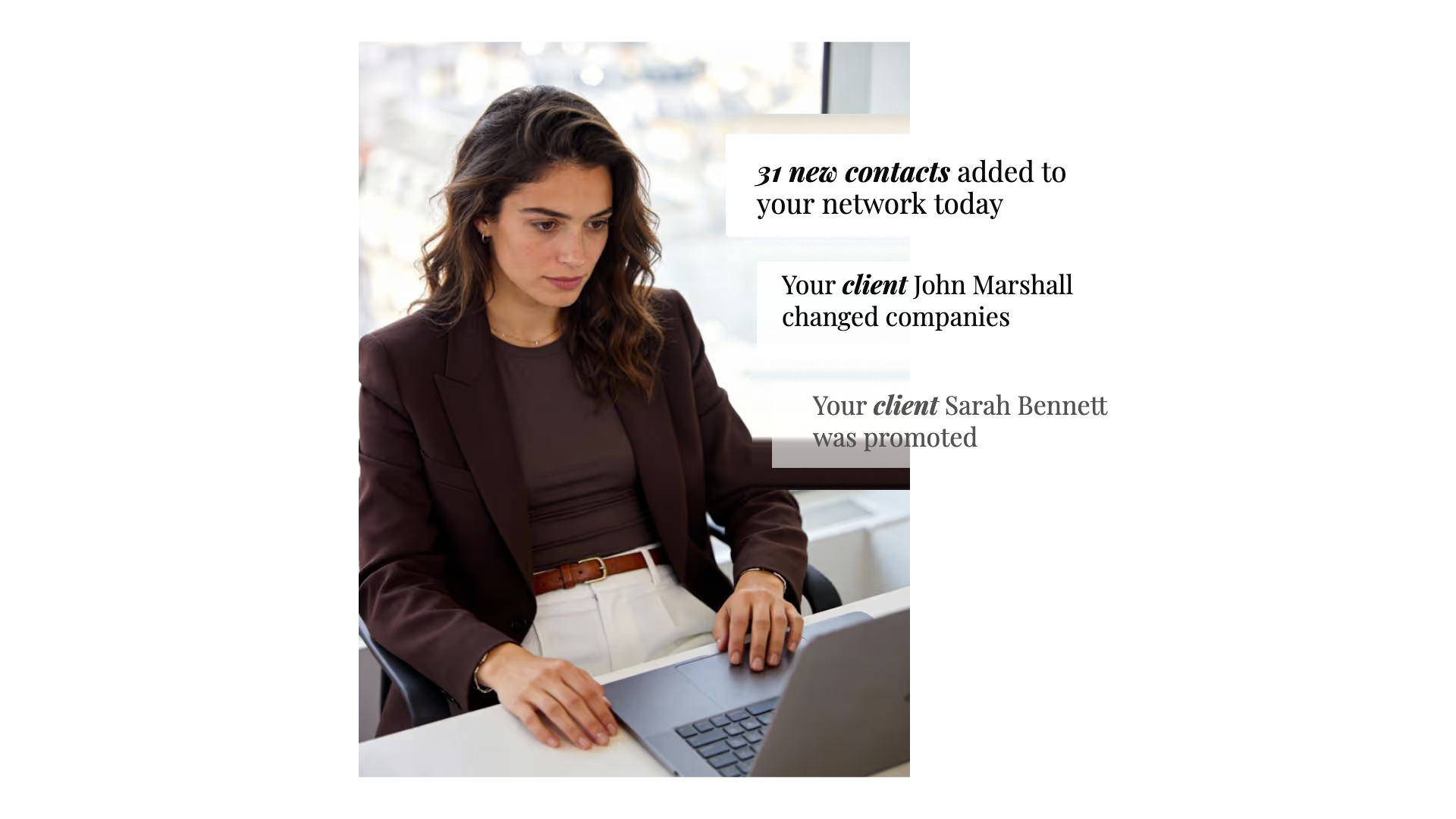 A lawyer receives notifications from Anaba CRM
