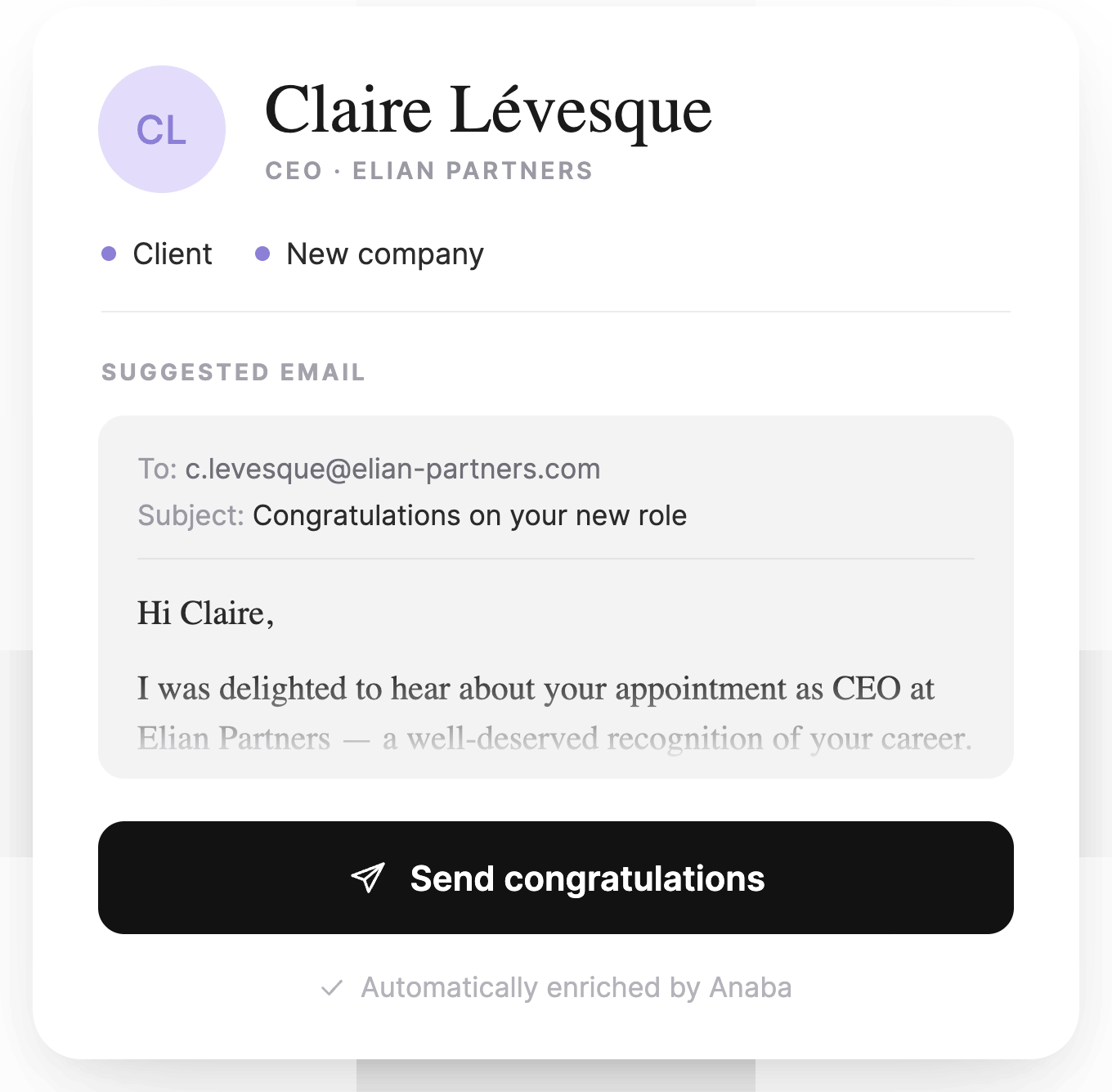 Automatic CRM update