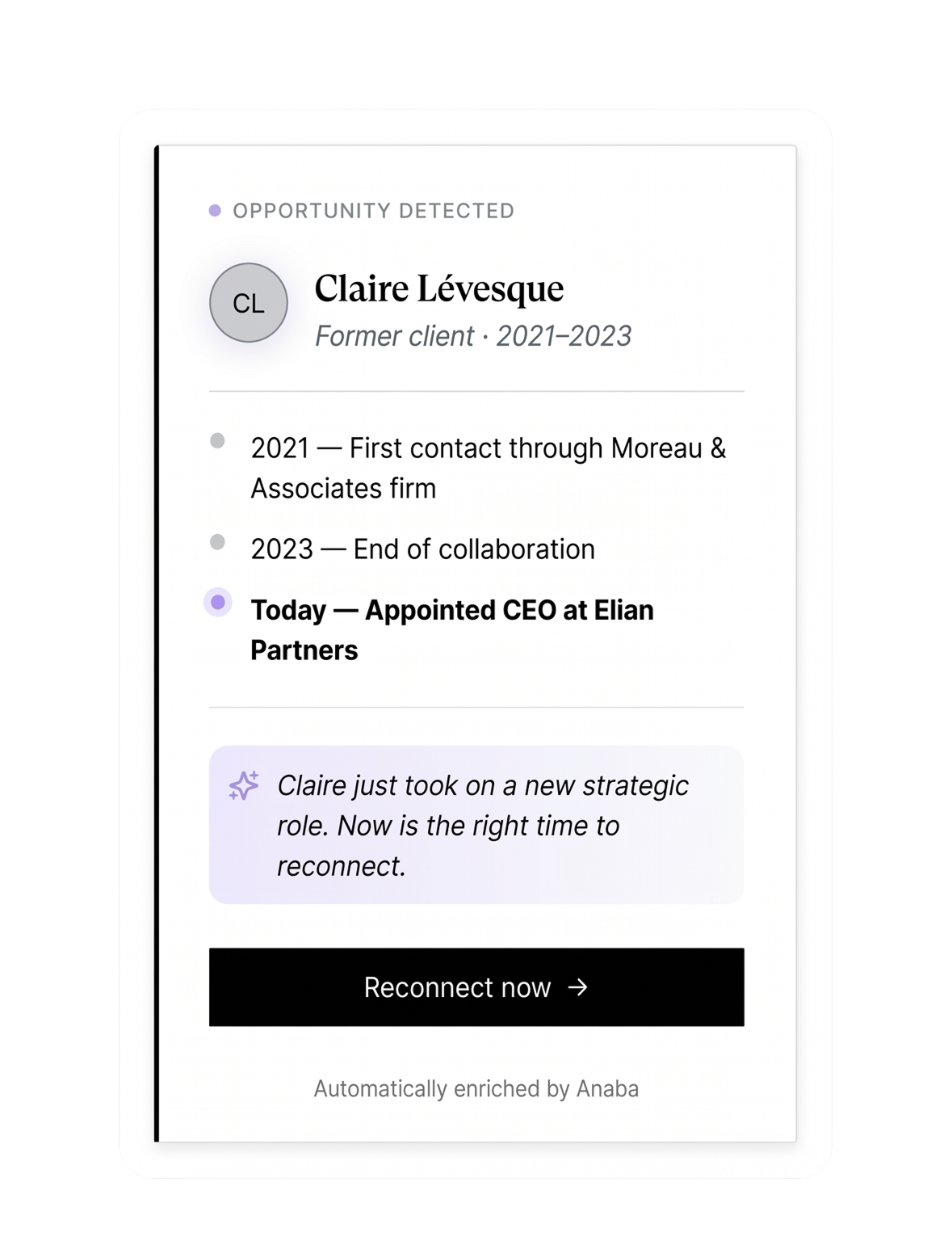 Automatic contact manager