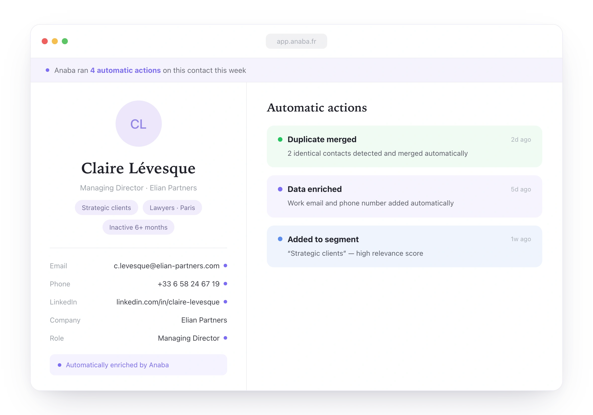Anaba is an automatic directory