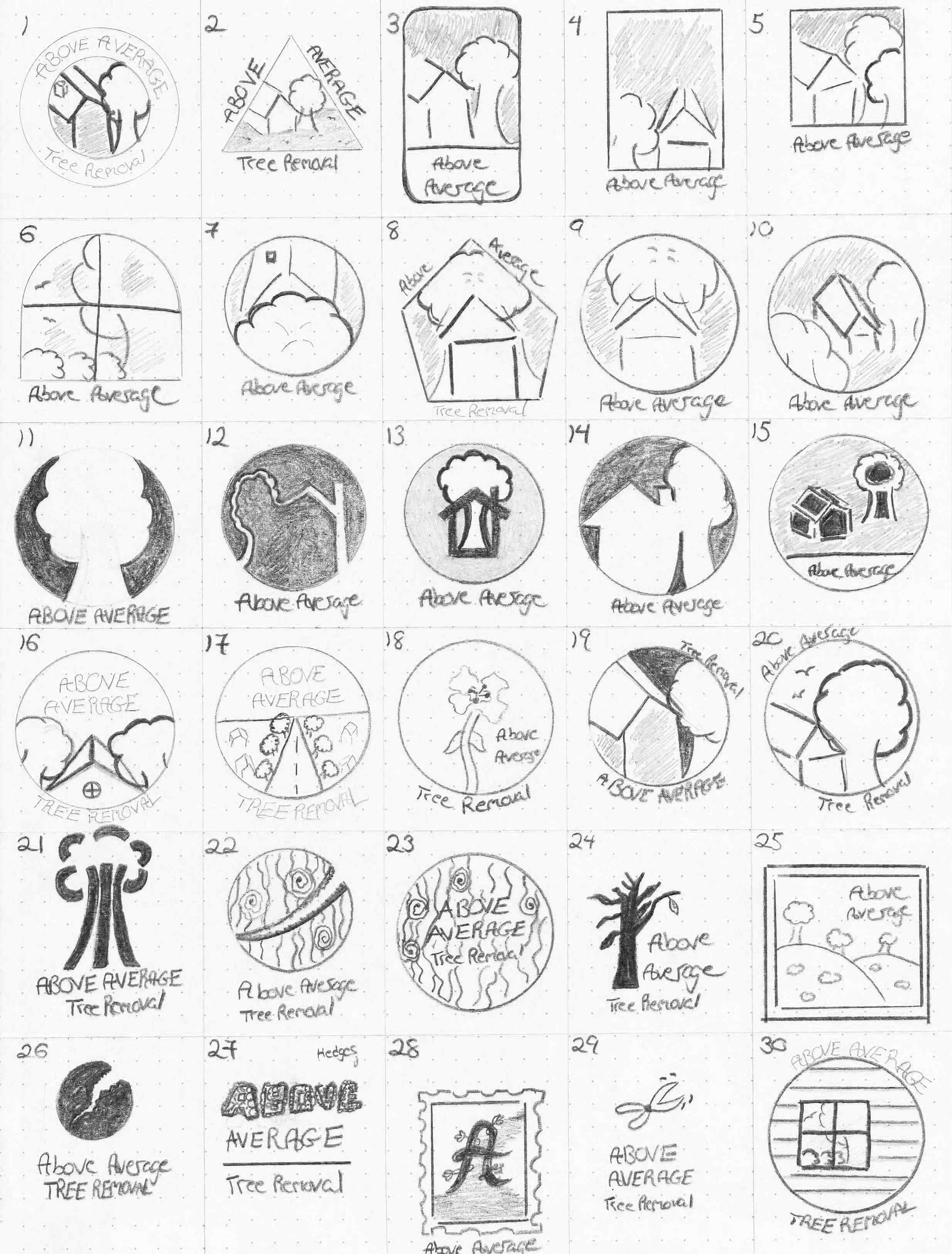 Above Average Logo Sketches (Page 2)