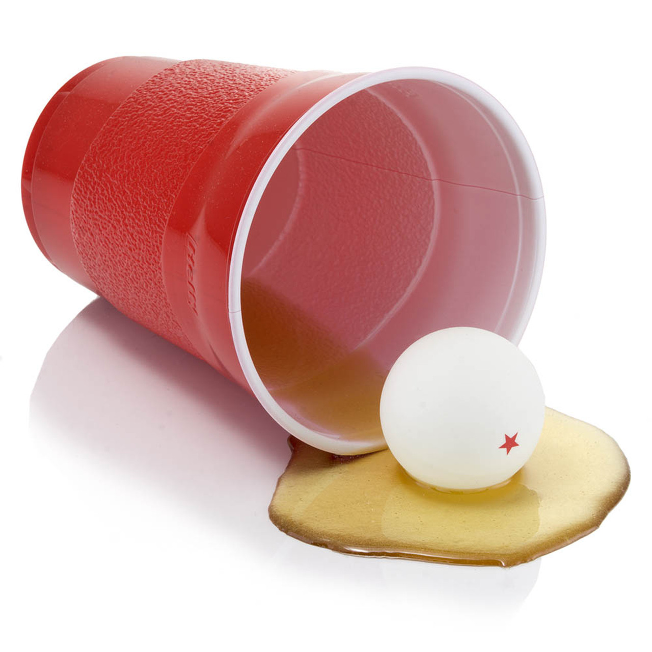 A red solo cup spilling beer