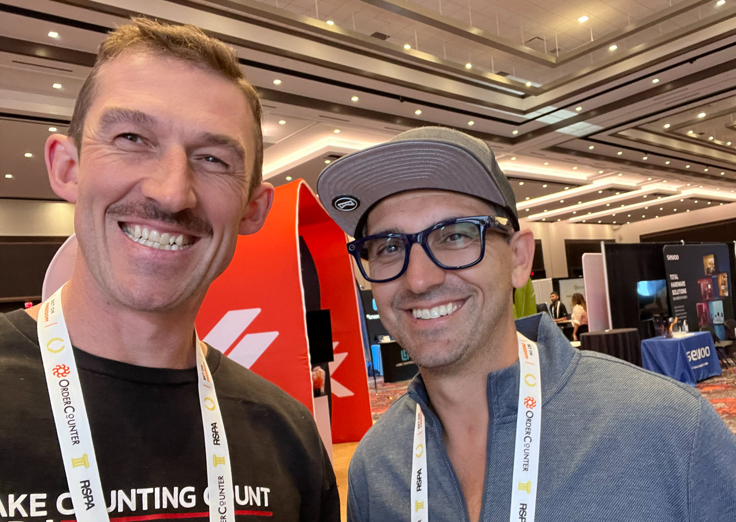 SmartTab CEO Daniel and Bar-i founder Jamie Edwards at RSPA RetailNOW
