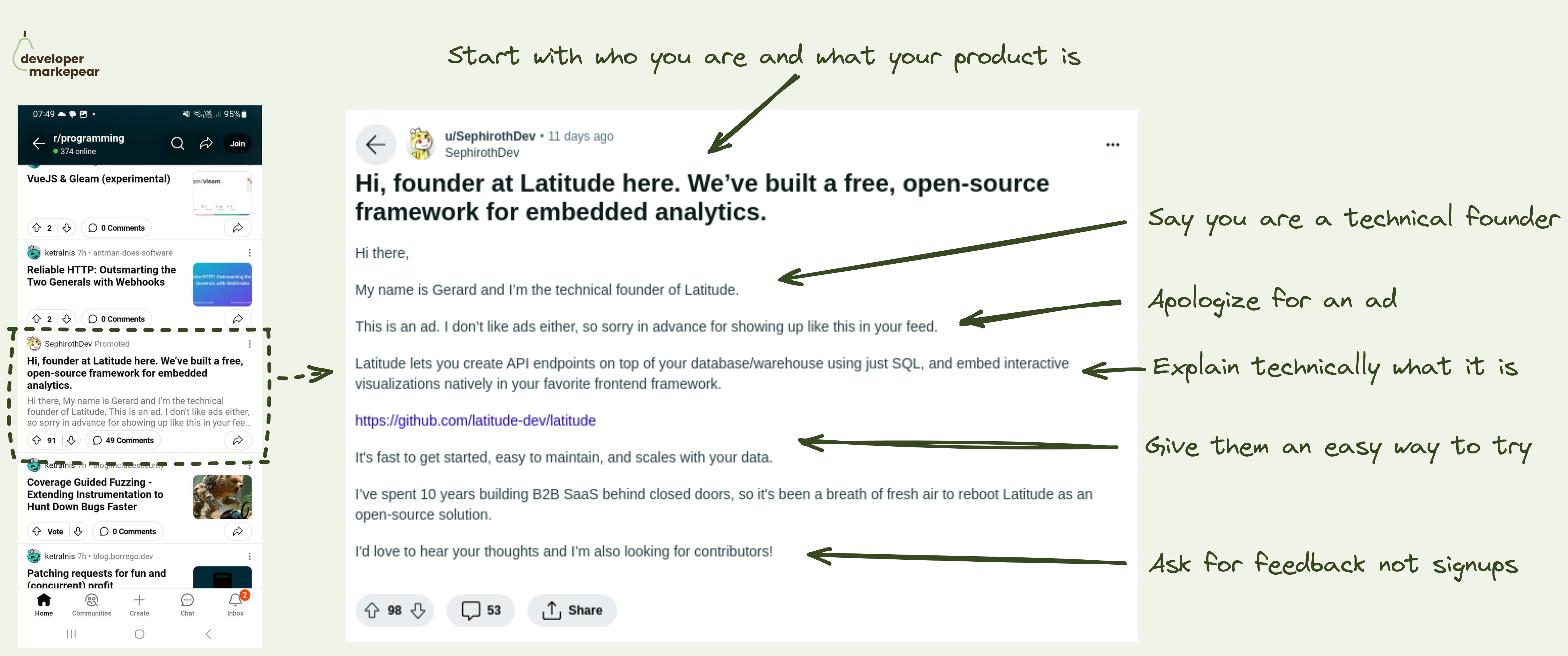 Developer Markepear testimonials