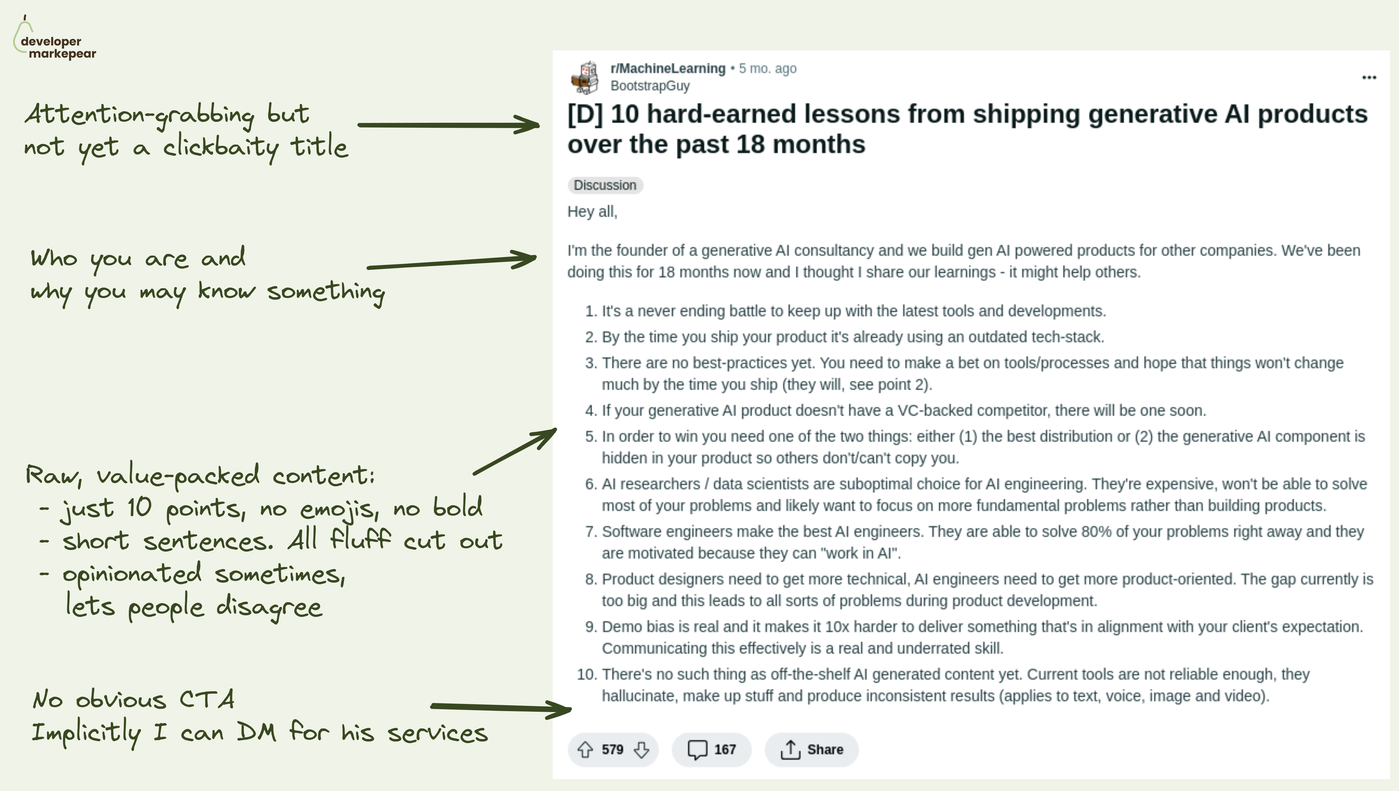 Developer Markepear testimonials