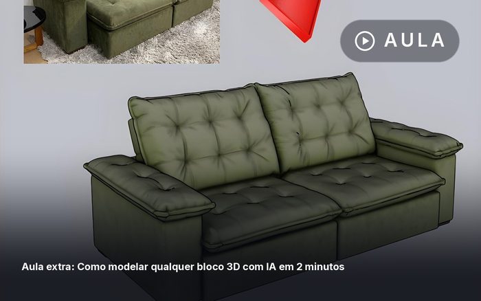 Aula extra: Como modelar qualquer bloco 3D com IA em 2 minutos