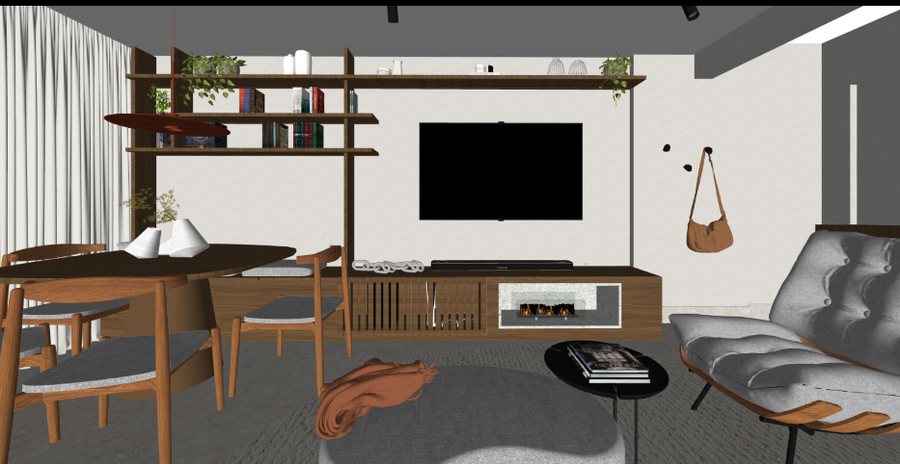 Projeto de Guilherme Dias no SketchUp, antes da IA