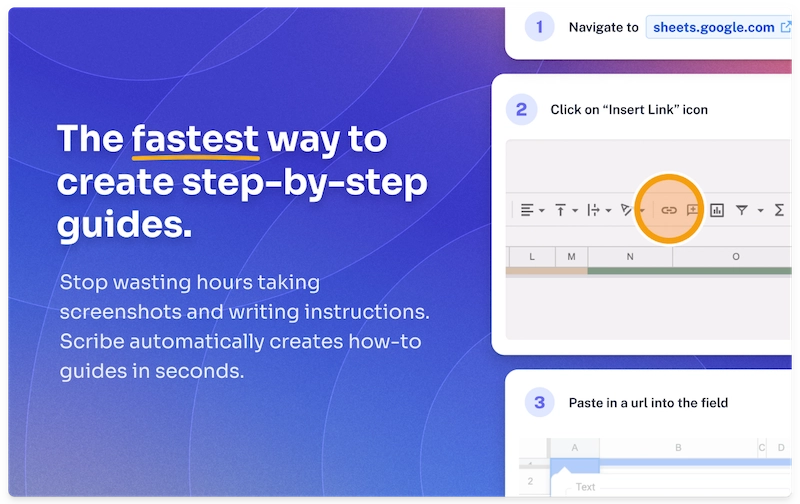 Scribe is the fastest way to create step-by step guides for operation and maintenance manuals