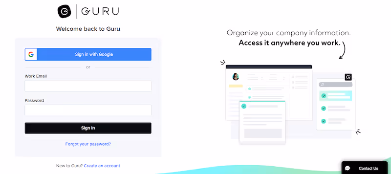 Guru internal collaboration tool
