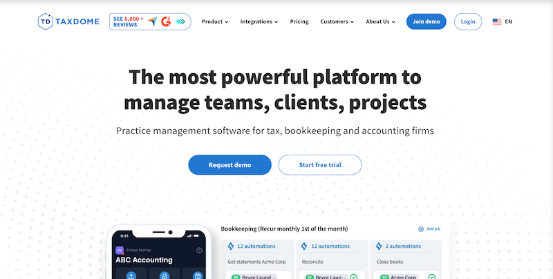 TaxDome: Accounting document management software