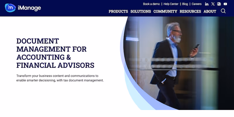 iManage: Accounting document management software