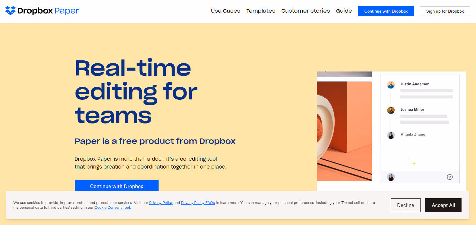 Dropbox Paper - Google Docs alternatives