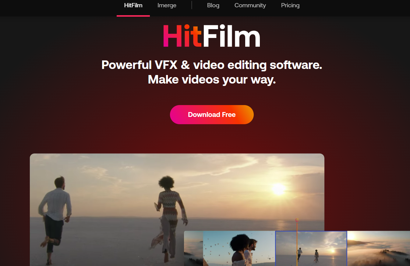 HitFilm Express free training video software