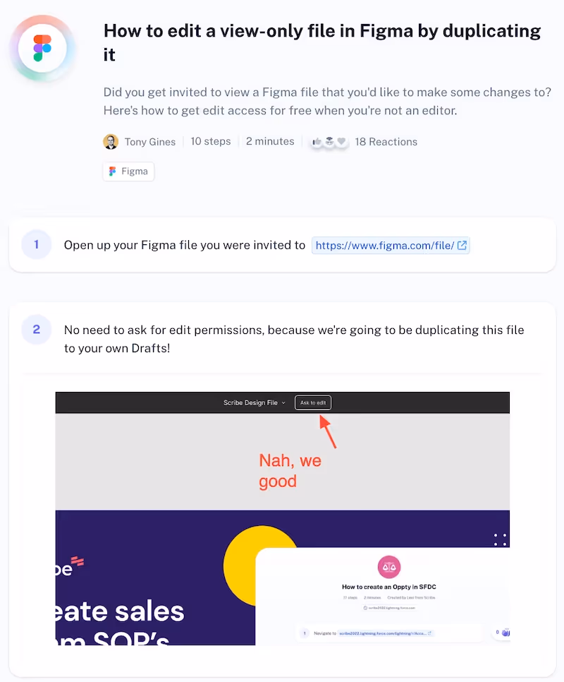 How to edit a view-only file in Figma by duplicating it: operations manager