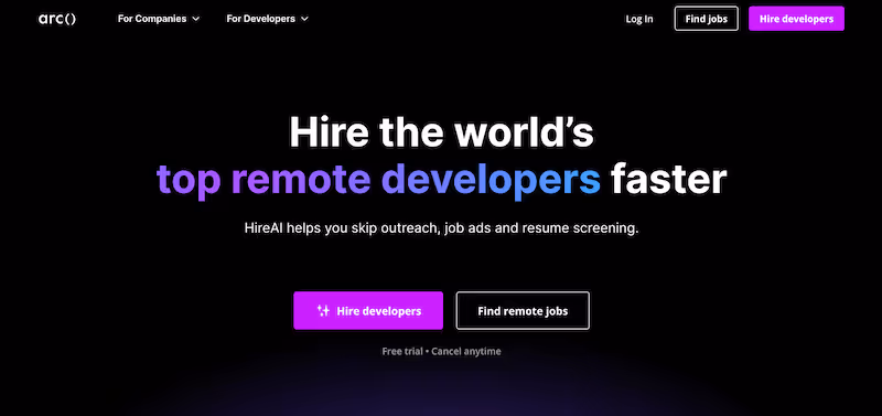 Arc.dev: AI Tools for Recruiting