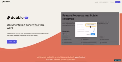Dubble home page: Windows steps recorder alternative