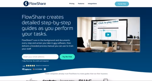 FlowShare home page: Steps Recorder alternatives