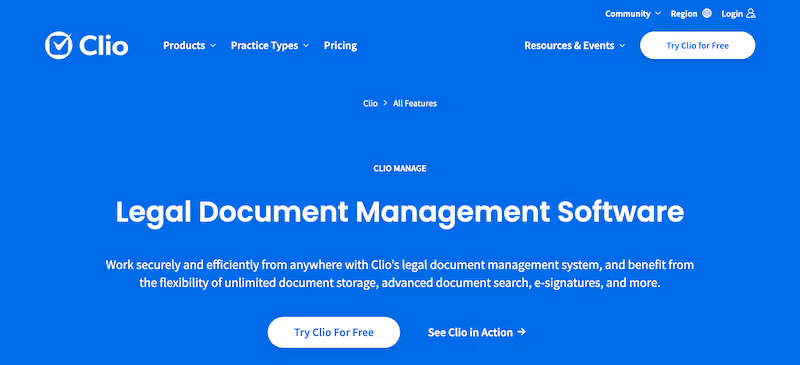 Clio - Document Management Software