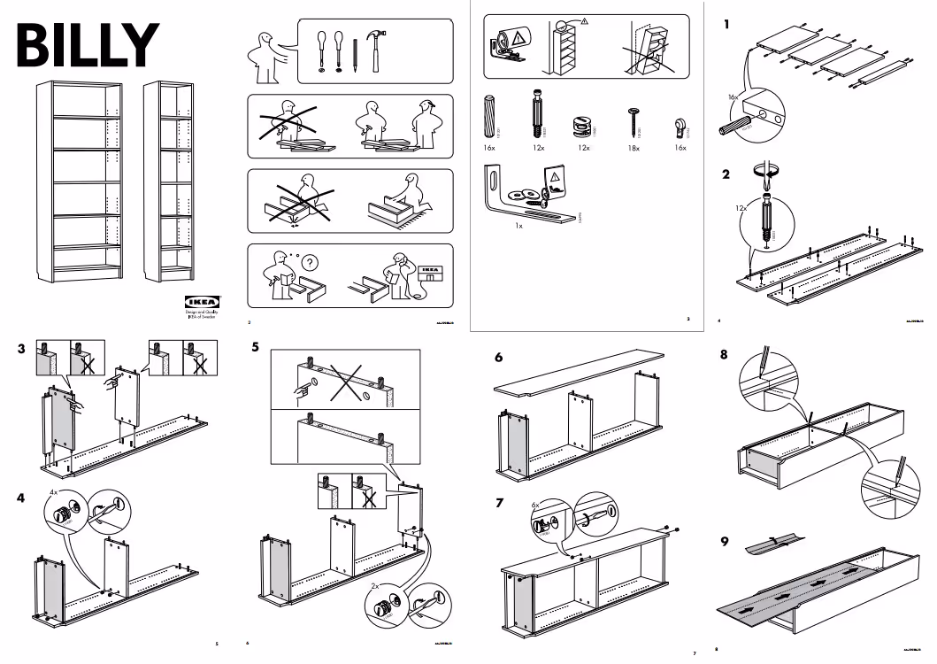 IKEA Billy instructions