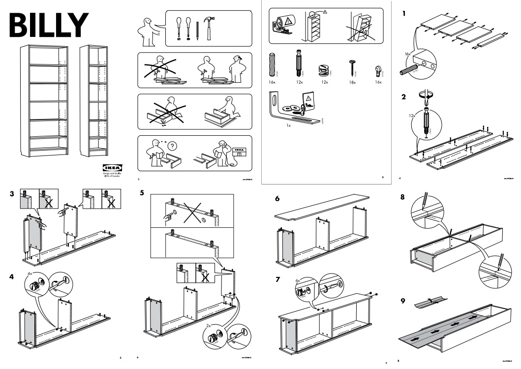 IKEA Billy instructions