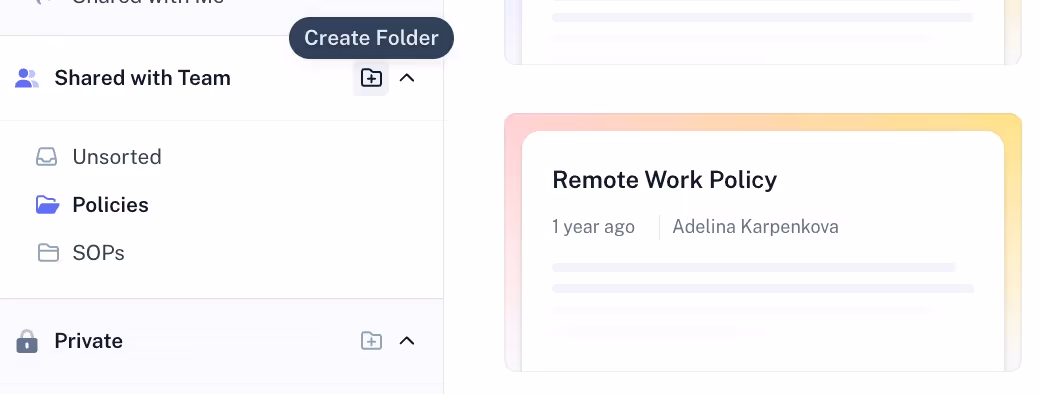 A new folder in Scribe