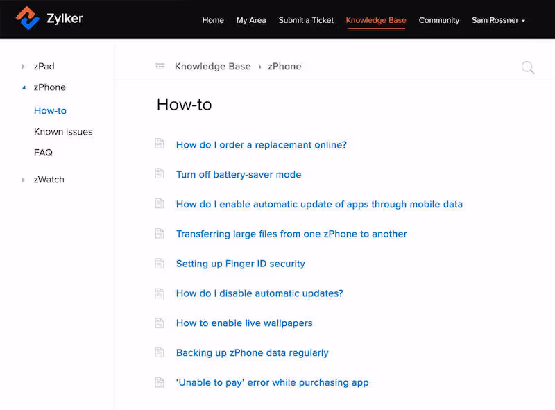 Zoho Desk Free Knowledge Base Software