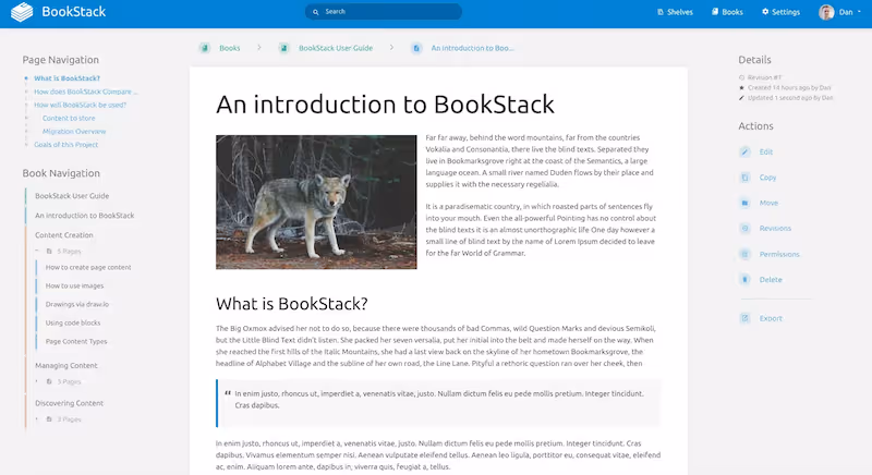 Bookstack Free Knowledge Base Software