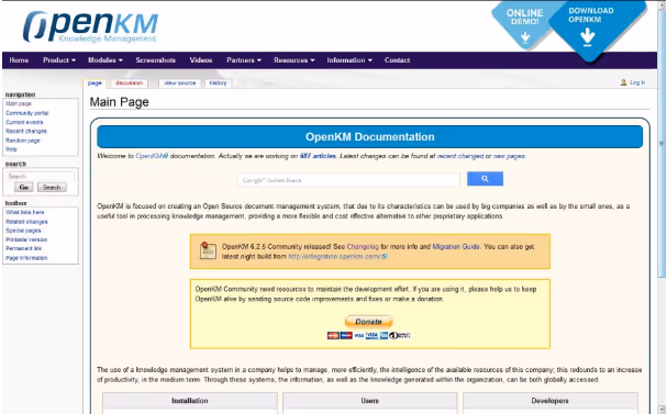 OpenKM Free Knowledge Base Software