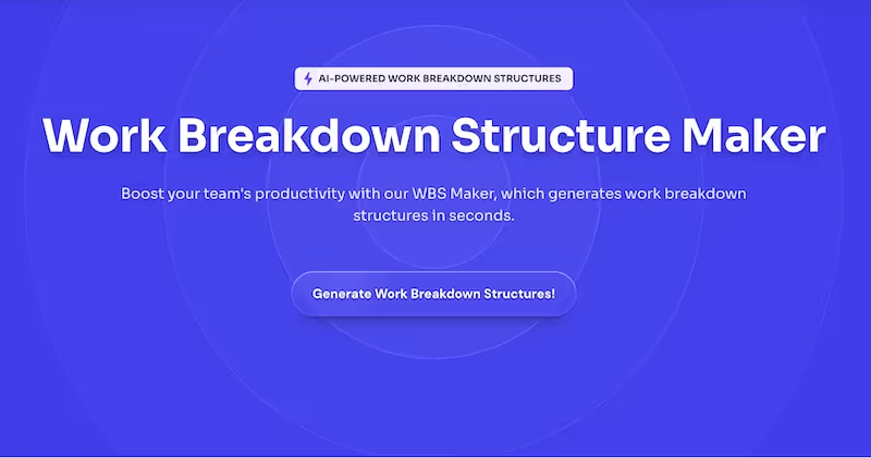 Work Breakdown Structure Maker