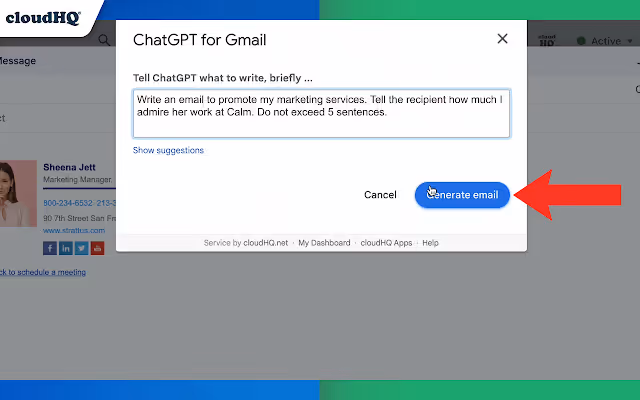 CloudHQ ChatGPT for Gmail