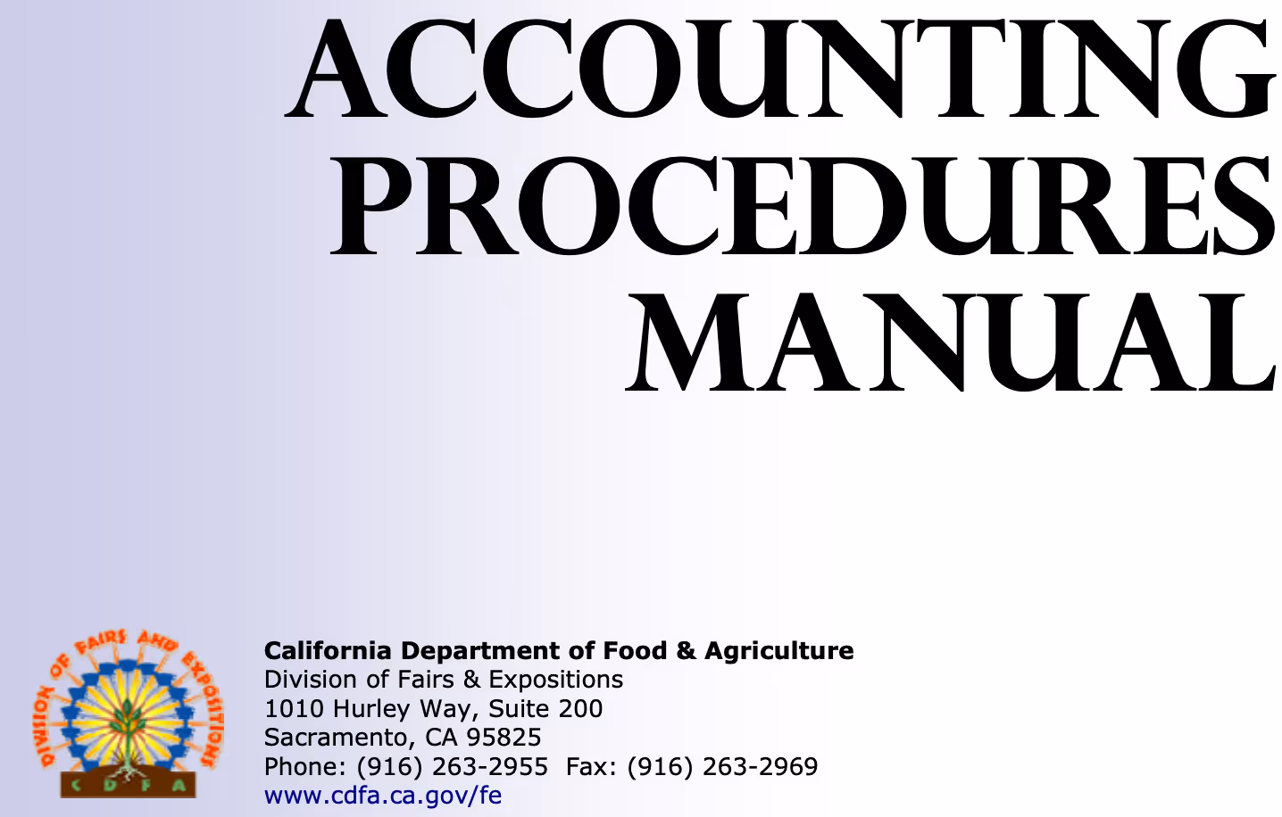 Accounting procedures manual
