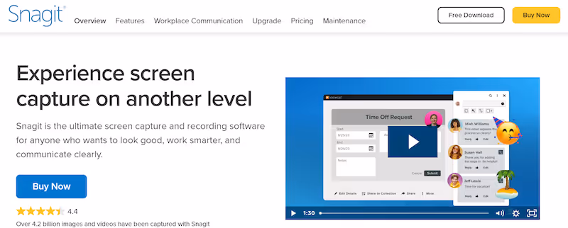 Snagit is a screen capture tool that’s easy to use and packed with advanced features.